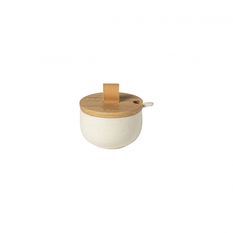 Pacifica Sugar bowl w/ wood Lid – 7 oz. – Vanilla