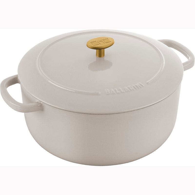 Bellamonte – 5.75-qt Round Cocotte – Crema White