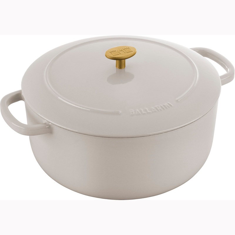 Bellamonte – 7.5-qt Round Cocotte – Crema White