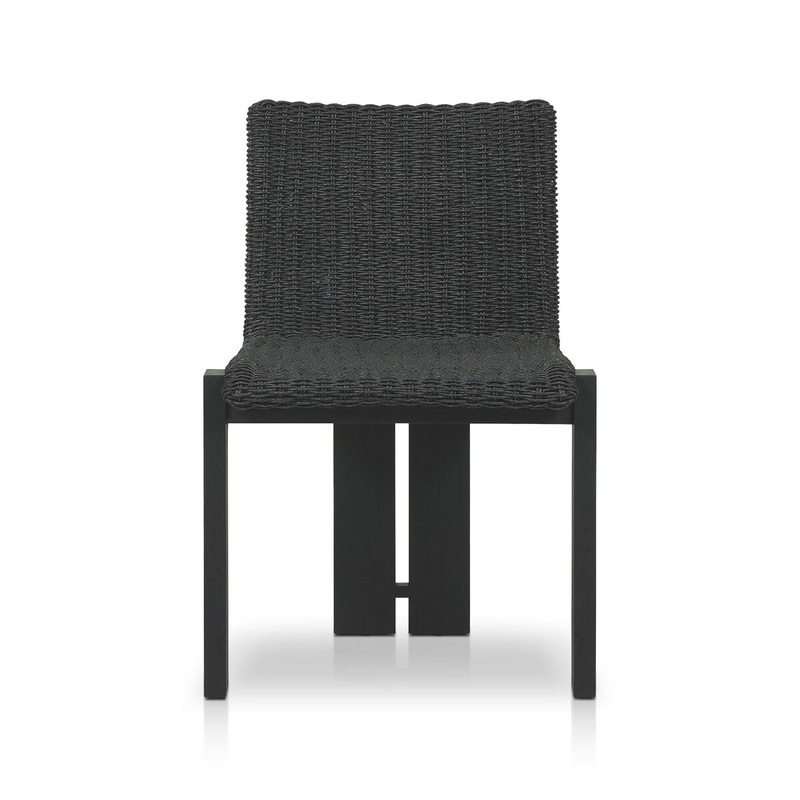 Roxy Outdoor Dining Chair – Faux Black Hyacinth