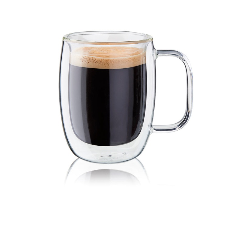 Sorrento Plus Double Wall Glassware – 2 Pc Double  Espresso Glass Mug Set