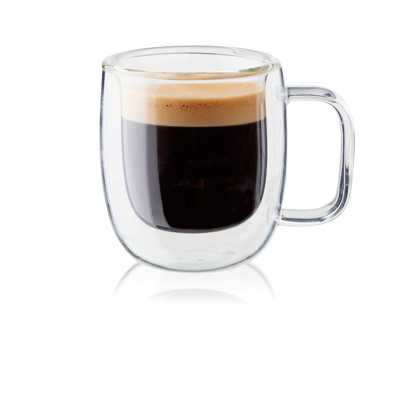 Sorrento Plus Double Wall Glassware – 2 Pc Espresso Glass Mug Set