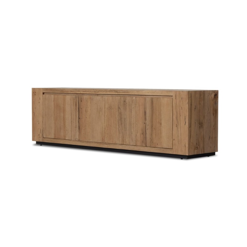 Abaso Media Console – Rustic Wormwood Oak