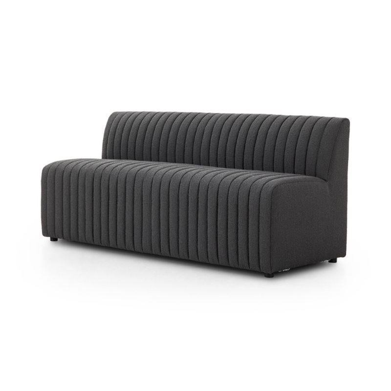 Augustine Dining Bench 72″- Fiqa Boucle Charcoal