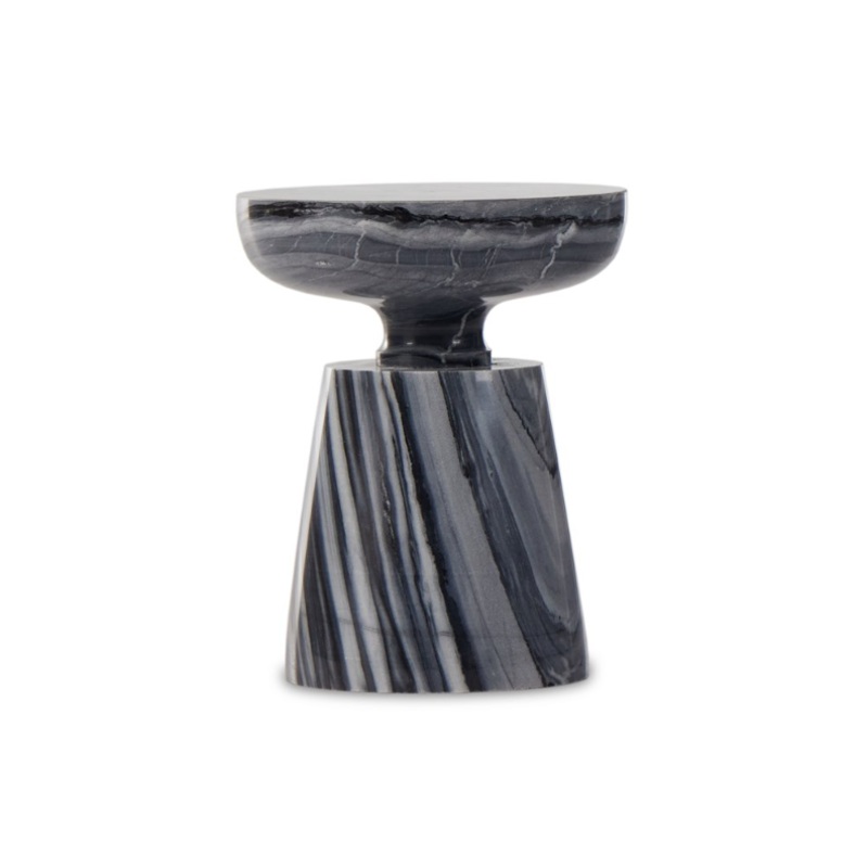 Rowe End Table – Ebony Marble