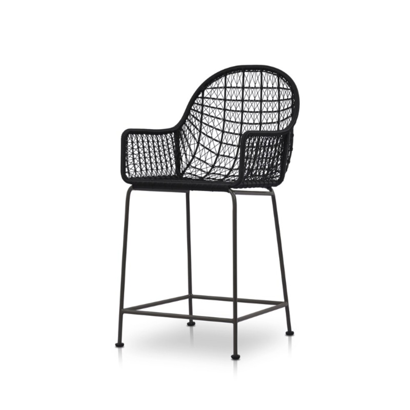 Bandera Outdoor Counter Stool – Smoke Black