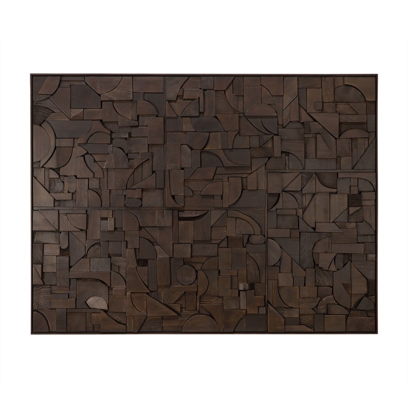Bricks Wall Art – Dark Brown