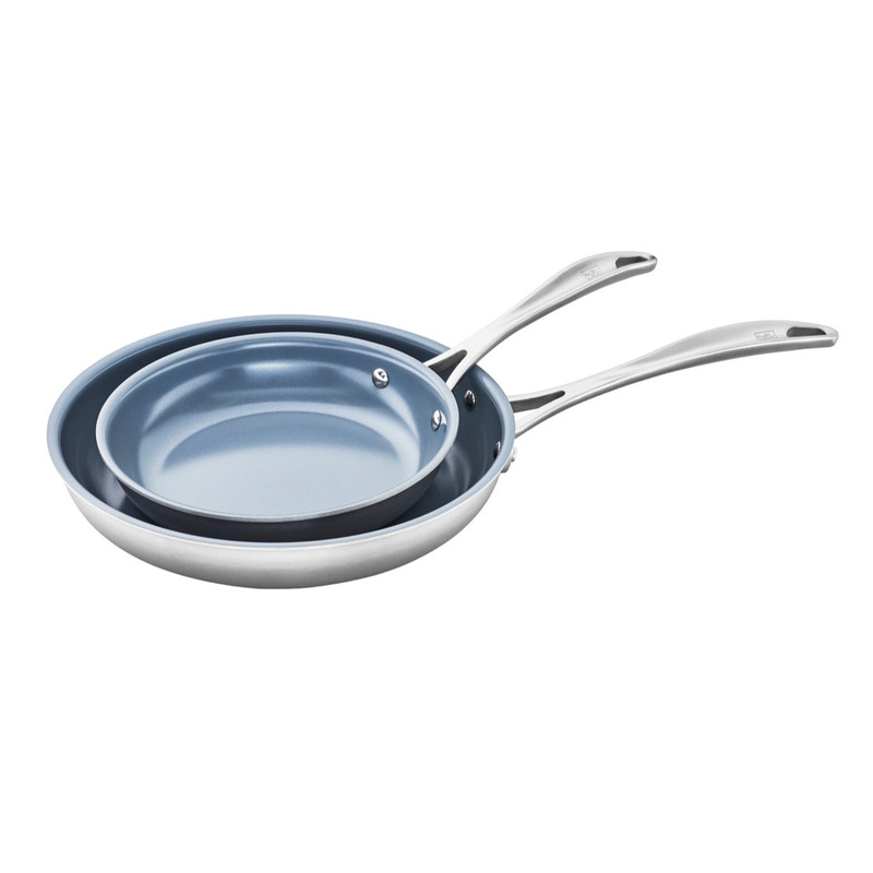Spirit 3-Ply Ceramic Nonstick – 2-pc Stainless Steel Ceramic Nonstick Fry Pan Set
