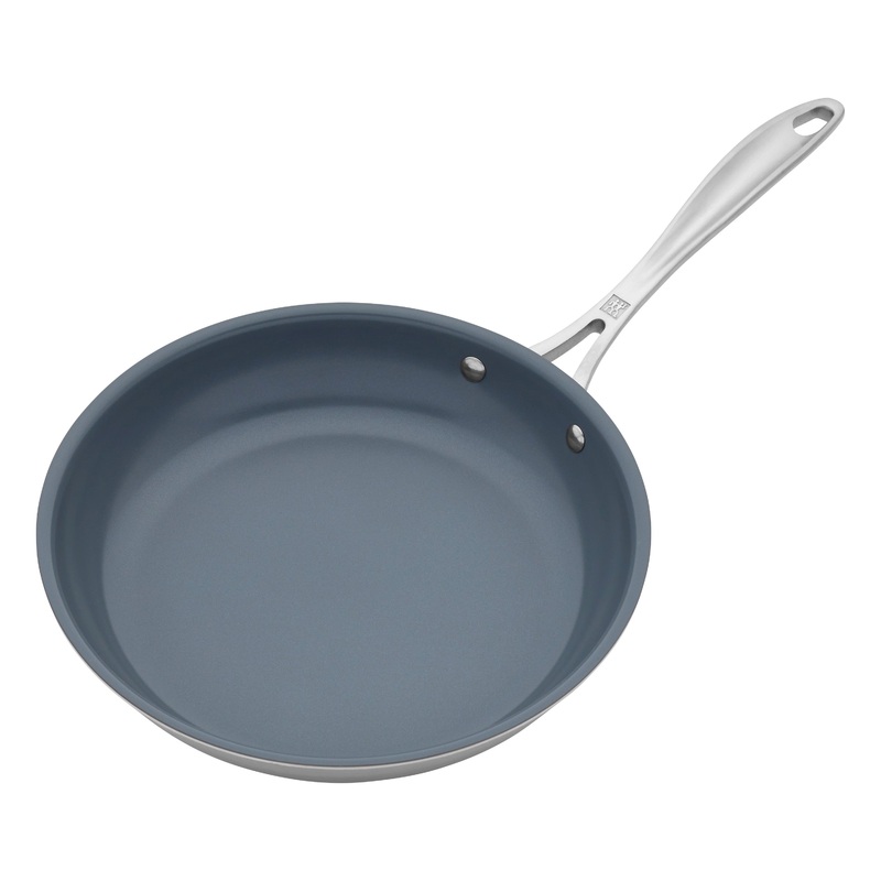 Spirit 3-Ply Ceramic Nonstick – 9.5″ Stainless Steel Ceramic Nonstick Fry Pan w/ Lid