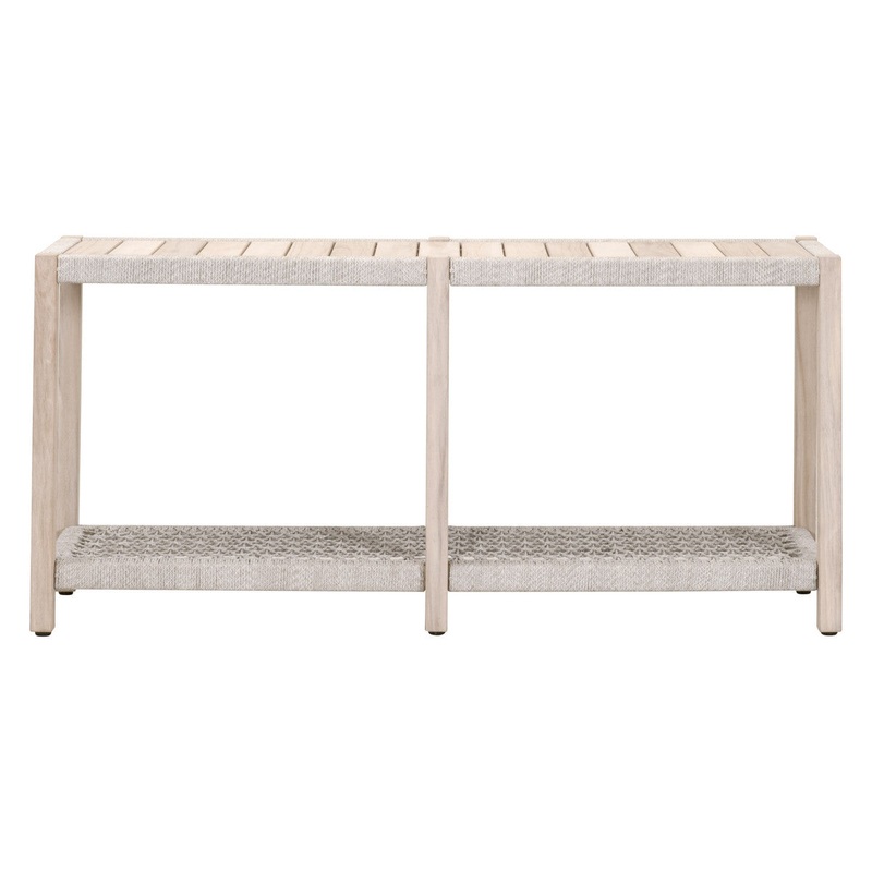 Wrap Outdoor Console Table – Gray Teak