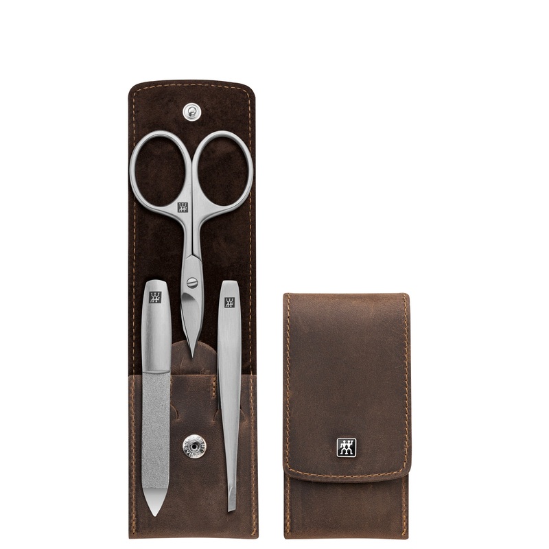 TWINOX – Leather Snap Fastener Case Set – Brown