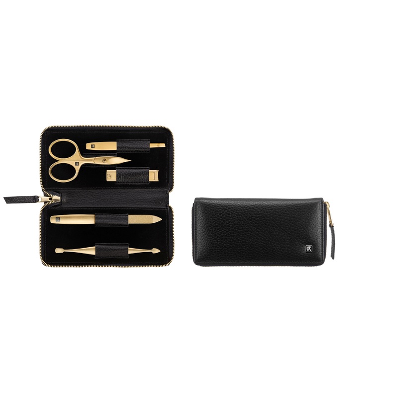 TWINOX – Zip Fastener Leather Case Set – Gold