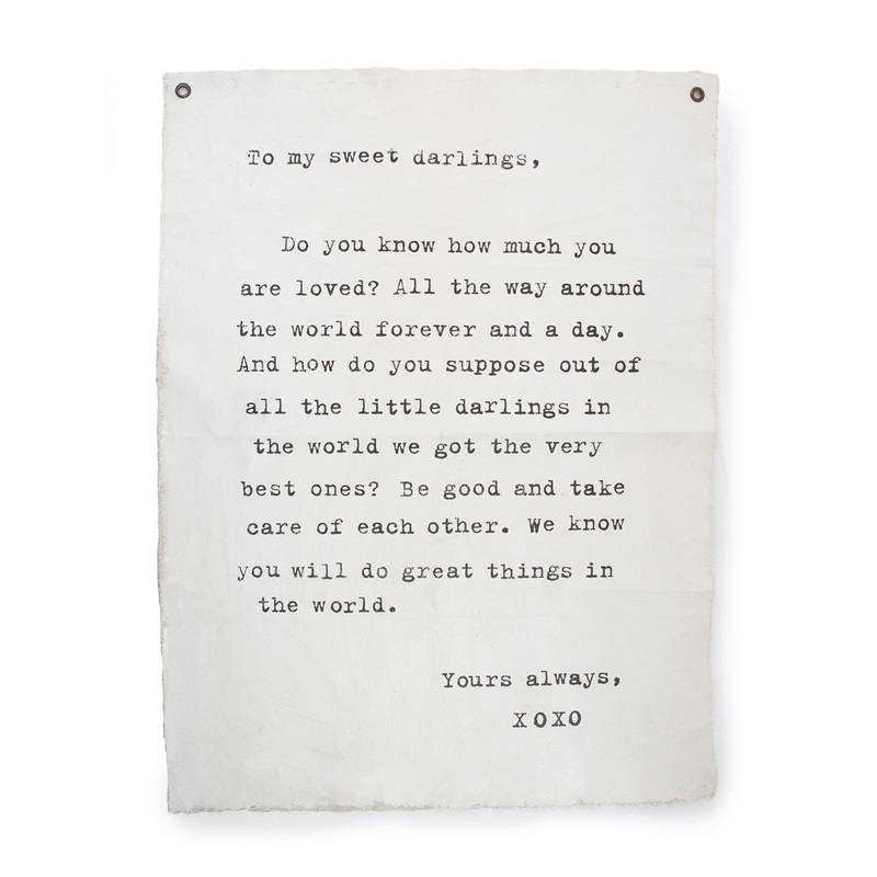 To my sweet Darlings – Wall Tarp