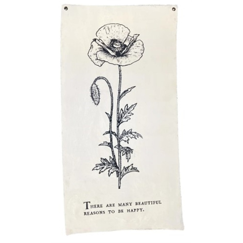 You are many beautiful reasons to be happy – Botanical Wall Tarp