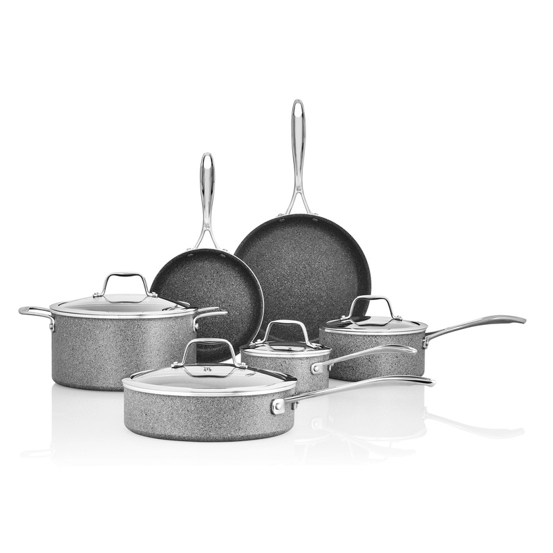 Capri Granitium – 10-pc Aluminum Nonstick Cookware Set
