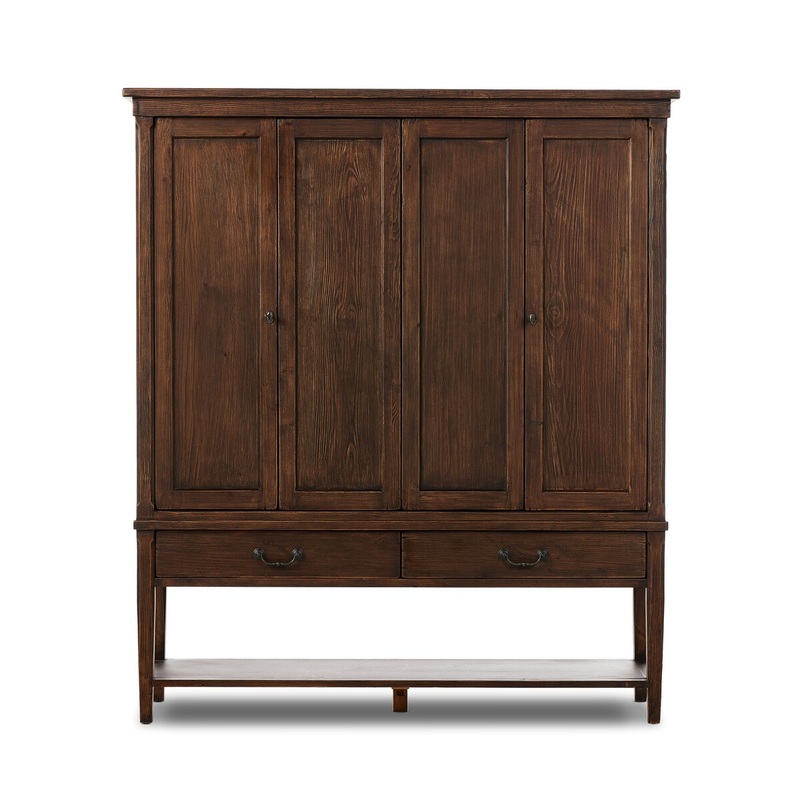 Brimley Wide Cabinet – Aged Pine
