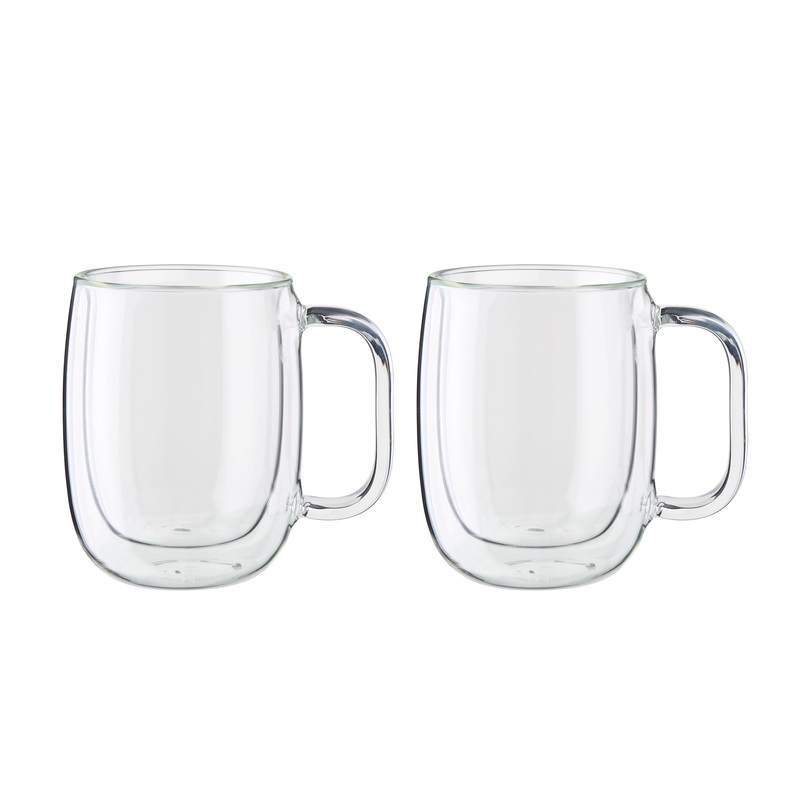 Cafe Roma – Coffee Glass Mug 355 ml 2Pc Set