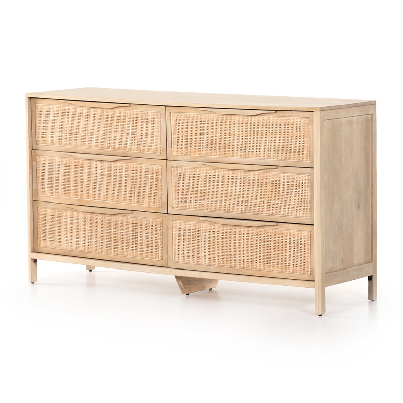 Sydney 6 Drawer Dresser – Natural Mango – IN STOCK