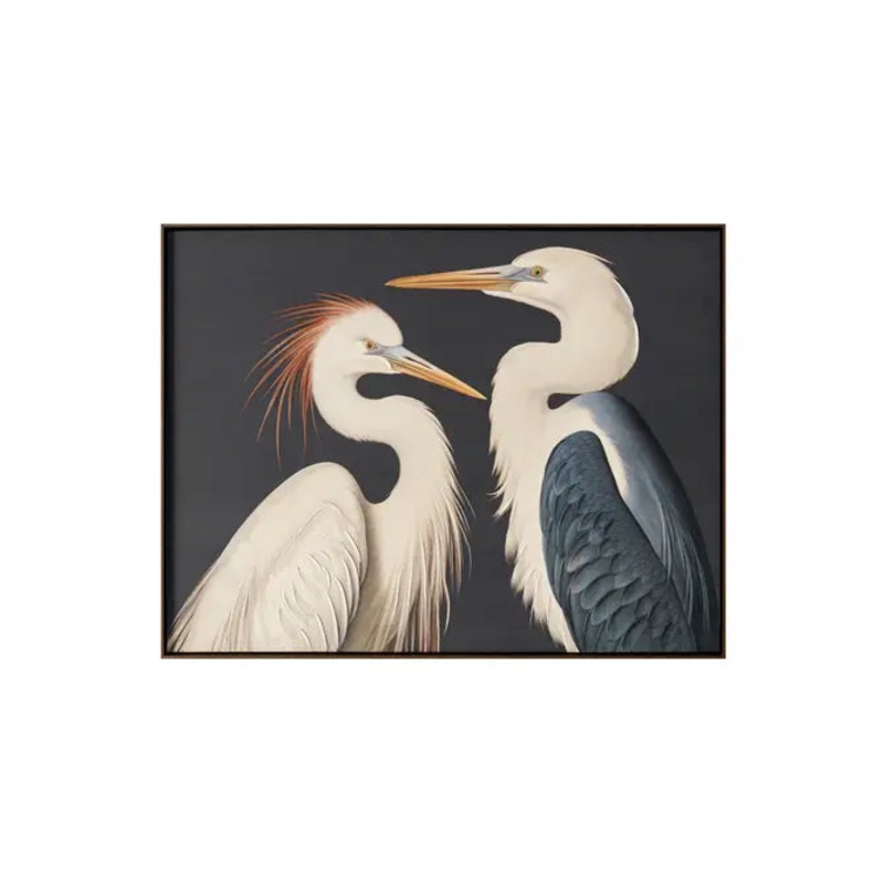 Two Cranes Framed Painting