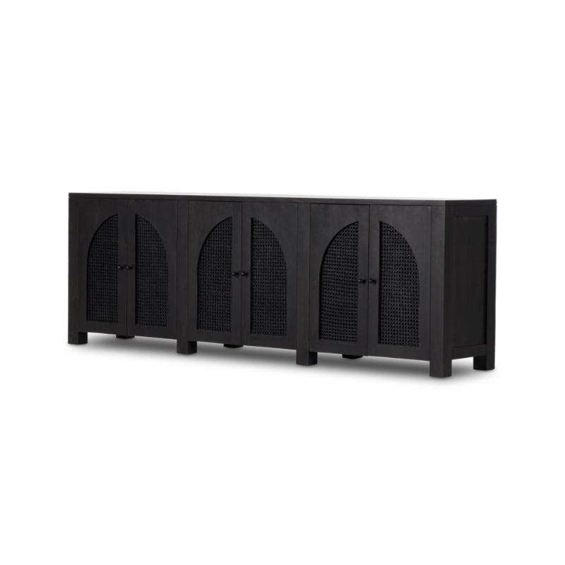 Tilda 6 Door Sideboard – Black Wash Mango