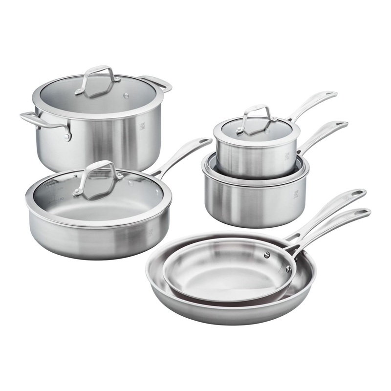 Spirit 3-Ply  – 10pc Stainless Steel Cookware Set