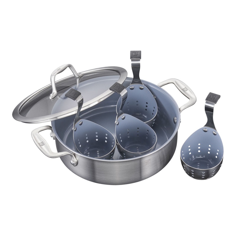 Spirit 3-Ply Ceramic Nonstick – 6-pc Stainless Steel Ceramic Nonstick & Egg Poacher Set