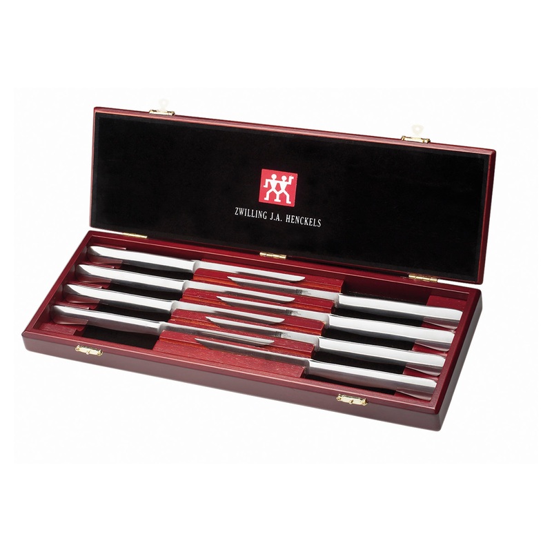 Steak Sets – 8pc Serrated Steak Knife Set with Wood Presentation Case