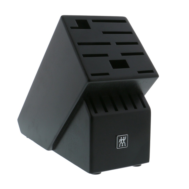 Storage – TWIN Rubberwood Black 16-slot Block