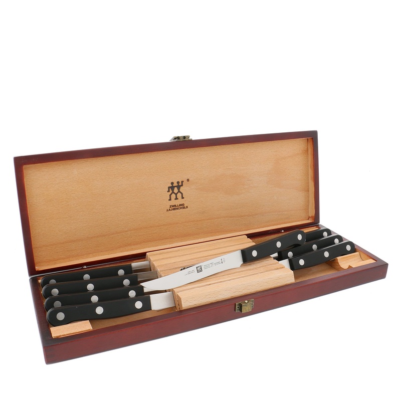 TWIN Gourmet – 8pc Steak Knife Set with Wood Presentation Case