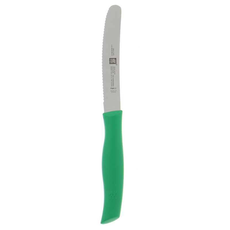 TWIN Grip – 4.5″  Serrated Utility Knife – Green