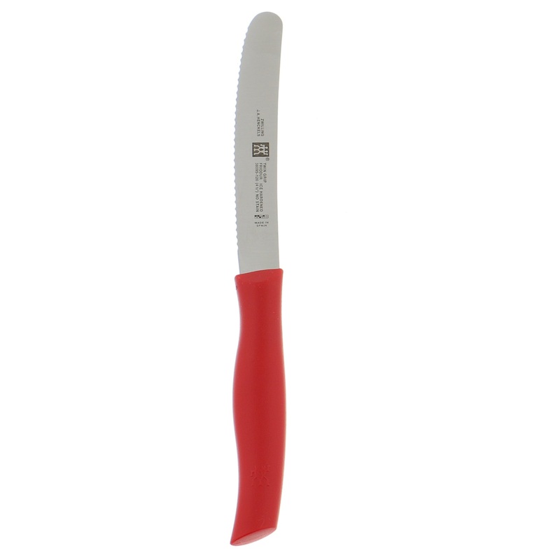 TWIN Grip – 4.5″  Serrated Utility Knife – Red