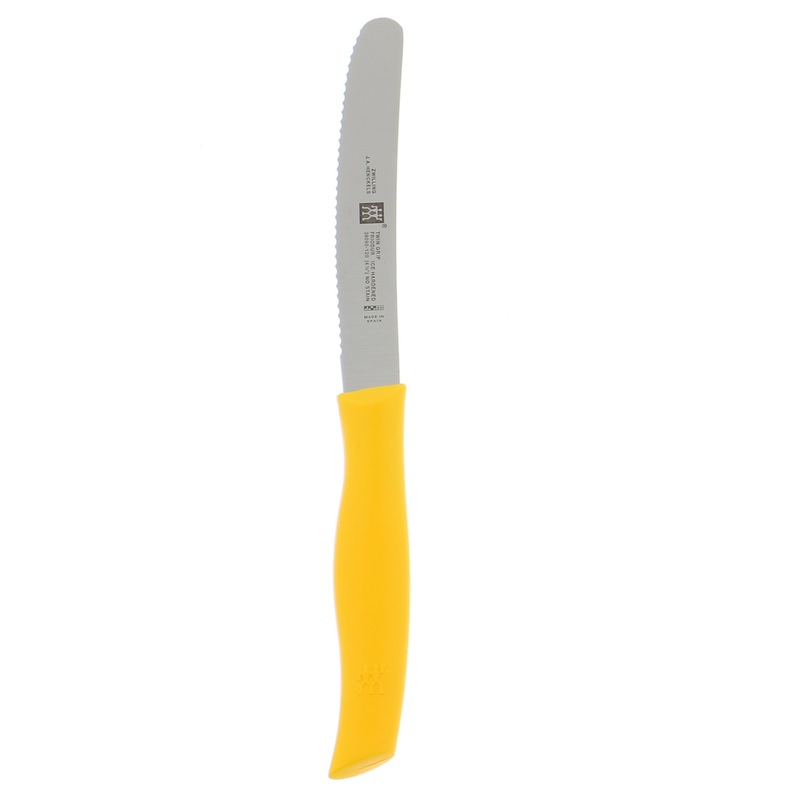 TWIN Grip – 4.5″  Serrated Utility Knife – Yellow