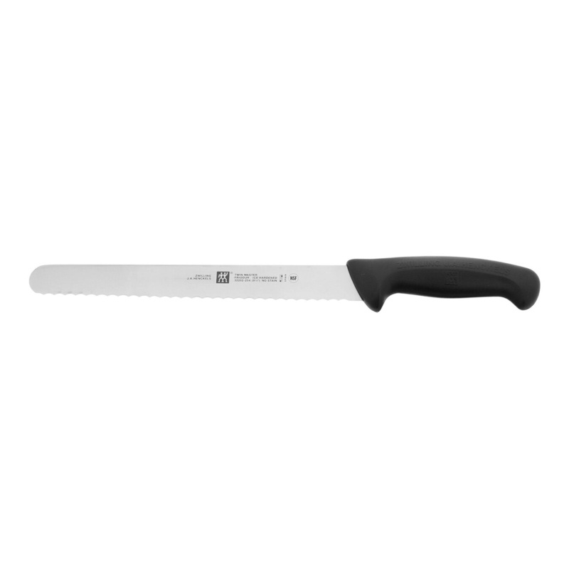 TWIN Master – 9.5″ Serrated Slicer – Black Handle