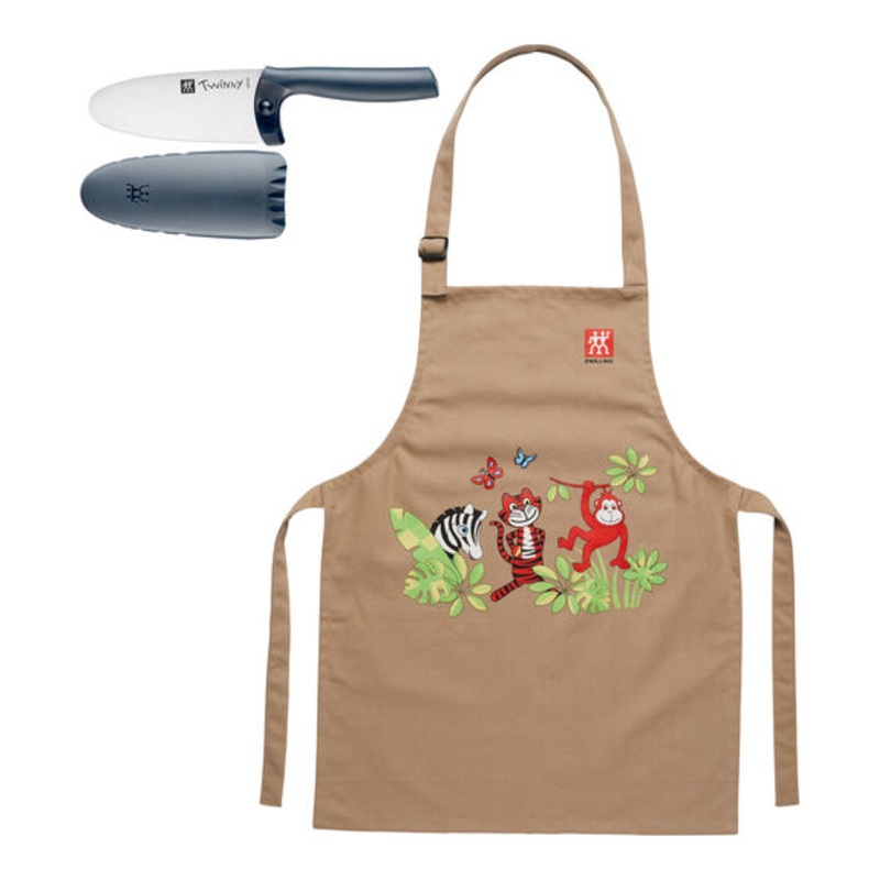TWINNY – 2pc Set – Blue Chef’s Knife and Kids Apron