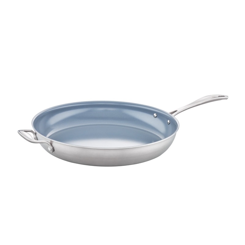 Spirit 3-Ply Ceramic Nonstick – 14″ Stainless Steel Ceramic Nonstick Fry Pan