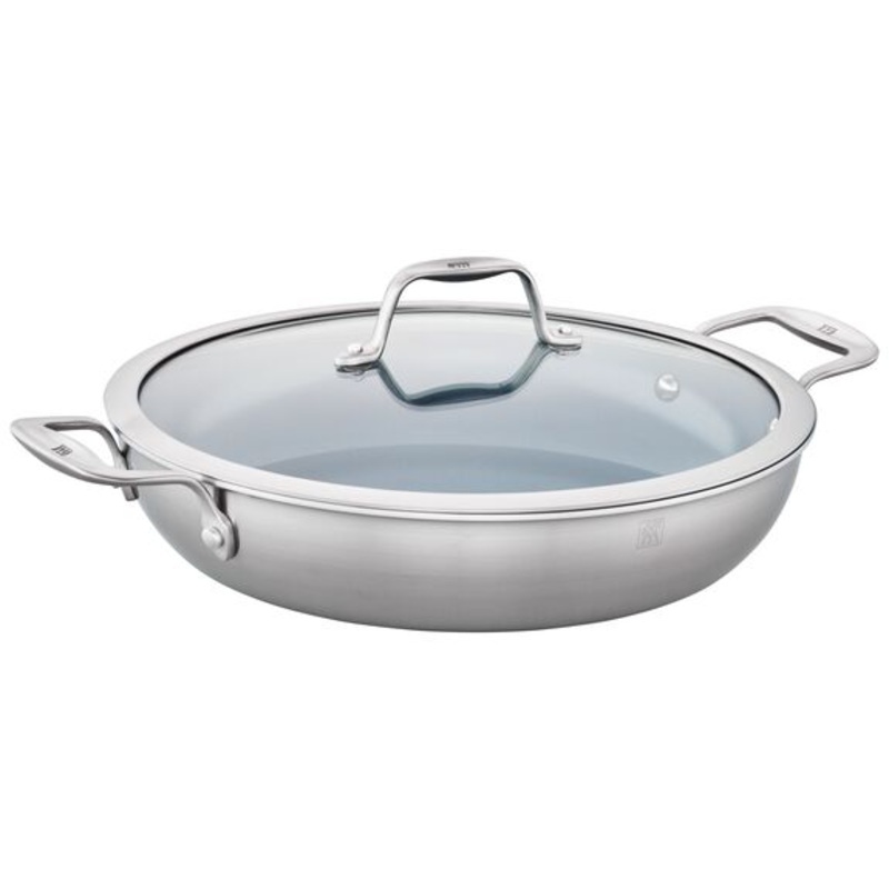 Spirit 3-Ply Ceramic Nonstick – 4-qt Stainless Steel Saute Pan