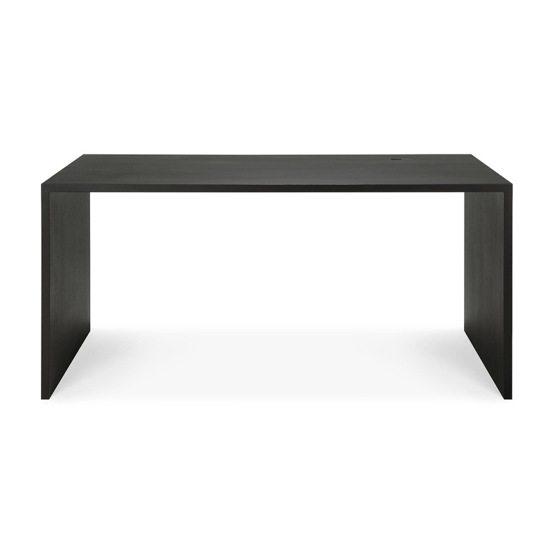 U desk, 63″ – Black Oak