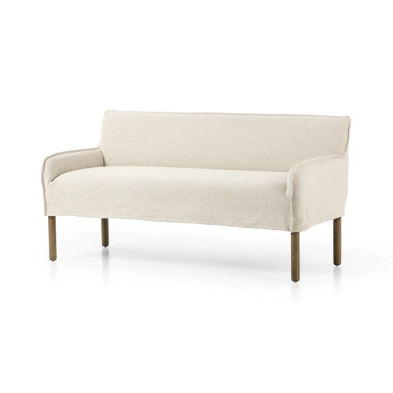 Addington Slipcover Bench – Brussel Natural