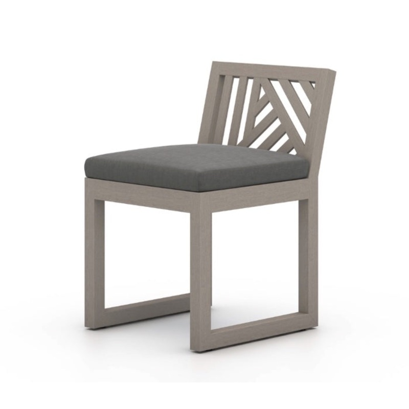 Avalon Outdoor Armless Dining Chair-Grey/Charcoal