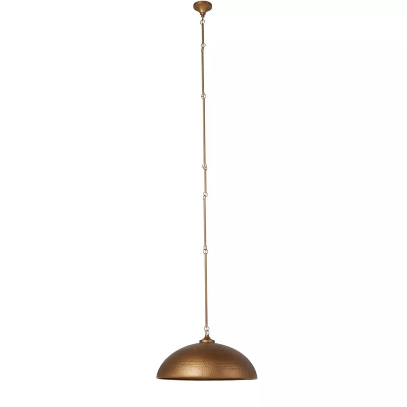 Baza Pendant – Hammered Antique Brass