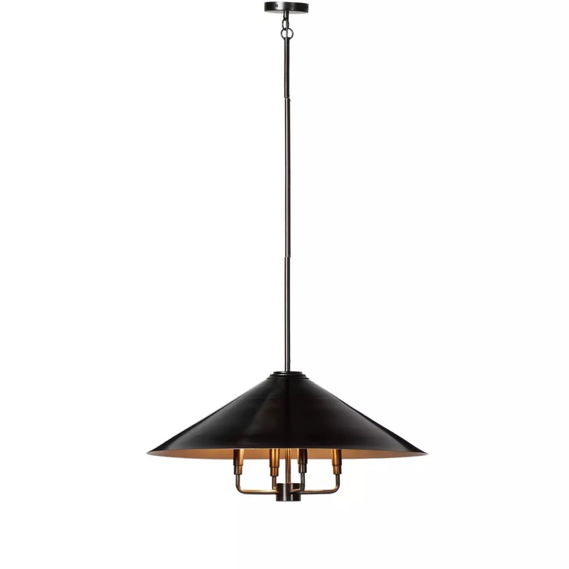 Siriano Chandelier – Antique Brass Iron