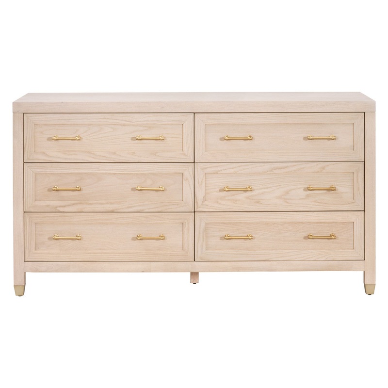 Stella 6-Drawer Double Dresser – Light Honey Oak