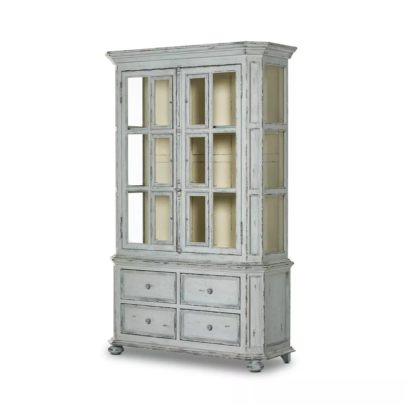 The “You Will Need a Lot Of Hinges” Cabinet – Distressed Grey Blue
