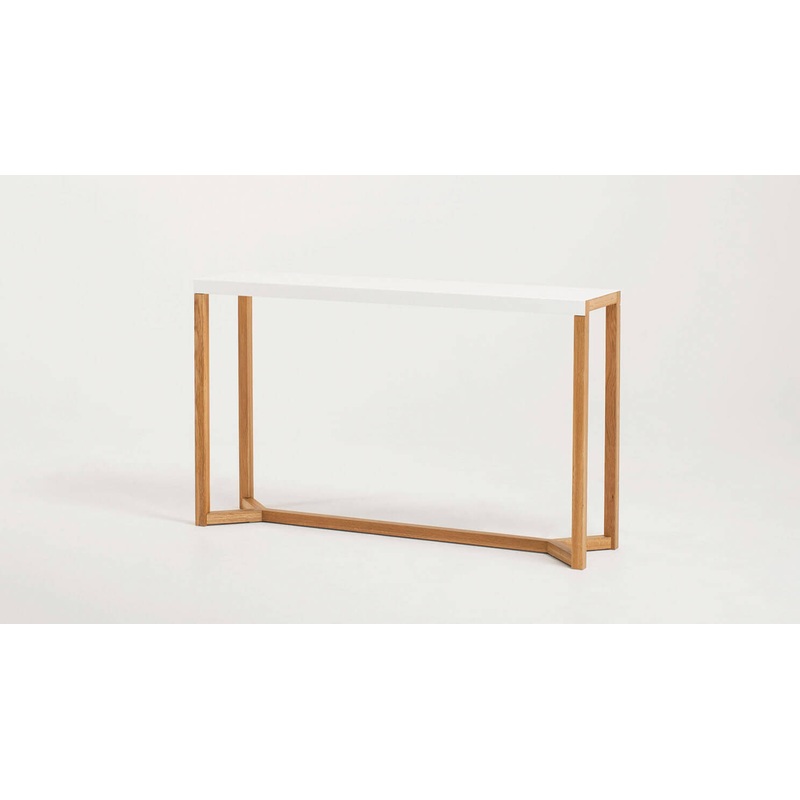 Trivia Console Table – White Oak