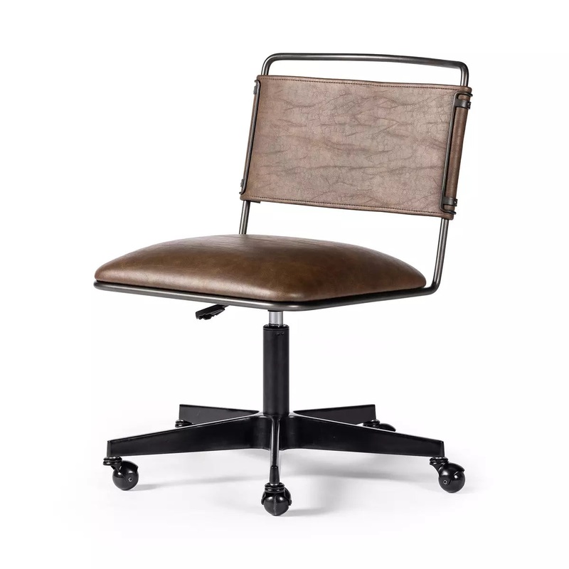 Wharton Desk Chair- Distressed Brown