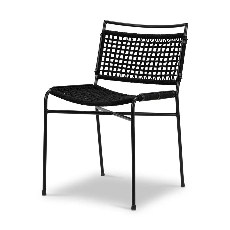 Wharton Outdoor Dining Chair – Black Rope