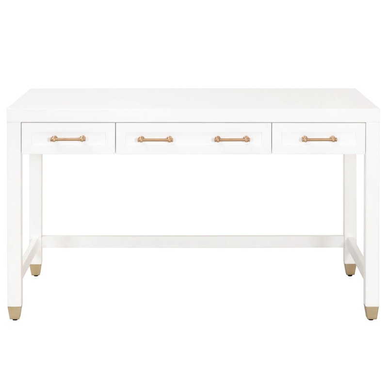 Stella 3-Drawer Desk – Matte White – IN STOCK