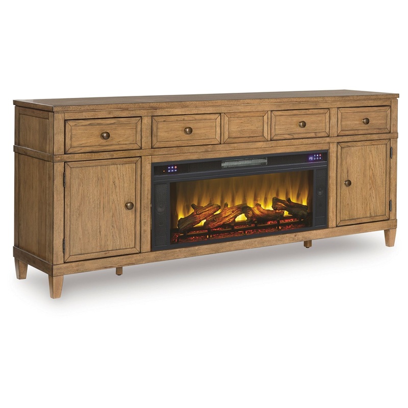 Sharlance – 81″ TV Stand With Electric Fireplace