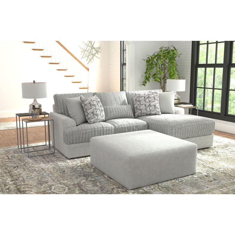 Titan – Sectional With Comfort Coil Seating, Cocktail Ottoman And Accent Pillows Included