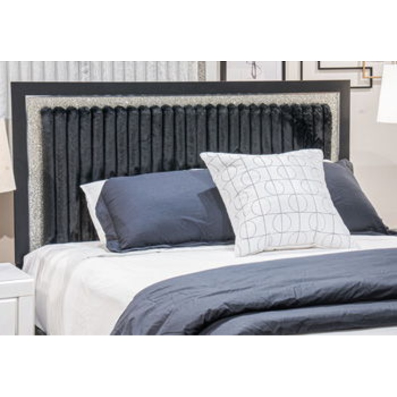 Zuraleus – Black – Queen Upholstered Panel Headboard